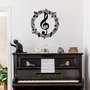 Wallity Musical 2 Escultura de Pared Negra de Metal